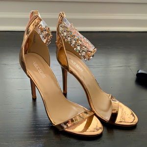 Jeweled Ankle Strap Stilletos